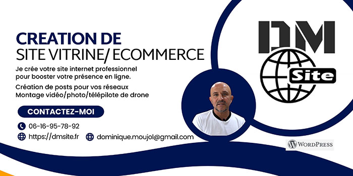 Banniere DMSite - creation de site web ecommerce - appli web