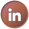 Logo linkedin - Logo instagram -Logo pinterest - couleur Terracota