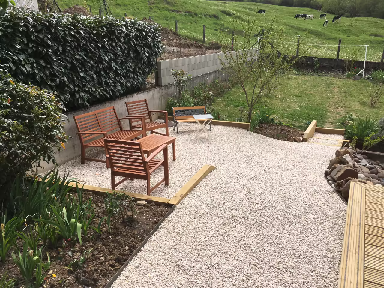 allée de jardin - circulation - gravillons